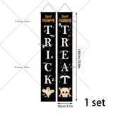 elvesmall Halloween Hanging Door Curtain Banner Pumpkin Ghost Happy Halloween Decorations For Home Trick Or Treat Horror Party Supplies