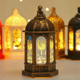 elvesmall Eid Decoration Light Eid Mubarak Lamp Ornament Islam Muslim Party Decor Supplies Ramadan Wind Lantern Decor for Home Party