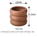 elvesmall  Nordic cement pot simple personality creative literary green plant succulent pot vase home room decoration gardening supplies