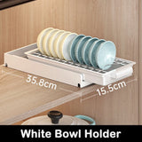 elvesmall Kitchen Pull Out Dish Racks With Drainboard Drawer Storage Sliding Mesh Cabinet Basket for Accessorie Pull Out Cabinet Organizer