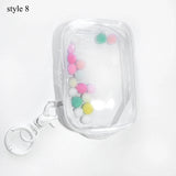 elvesmall Jewelry Organizer Transparent Storage Box Pouch Mystery Box Keychain Bag Storage Case Thicken Wallet Cute Doll Bag Organization