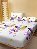 elvesmall Four Seasons Men and Women Simple Fashion Butterfly Print Sanding Bedspread Home Bedroom Hotel