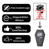 elvesmall Gothic Velvet Jewelry Coffin Shape Ring Necklace Storage Box Logo Custom Display Packaging Case Travel Hip Hop Rap Boxes