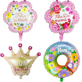 elvesmall  Mother's Day Decorations Balloons I Love You Mom Happy Mother's Day Aluminum Film Balloons Mothers Gifts