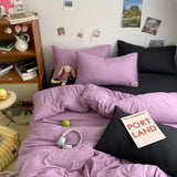 elvesmall 3pcs Duvet Cover Microfiber Solid Color Bedding Set Yellow Comforter Cover with 2 Pillowcase Modern Home Bedroom Quilt Cover
