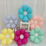 elvesmall 6Pcs/Set Candy Color Daisy Balloon SunFlower Foil Balloons Photo Props Wedding Birthday Party Decorations