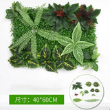 elvesmall 60x40cm Artificial Green Wall Landscape Home Garden Jungle Decor Fake Plants Plastic Lawn Decoration Wall Panels Garden Fence