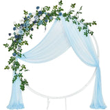 elvesmall 1.8M Roses Vines Eucalyptus Leaves Simulation Flowers Wedding Party Arch Decoration Soft Fake Silk PVC Artificial Flowers Vines