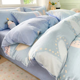 elvesmall Floral Botanical Duvet Cover Set Cotton Pink Bows Reversible Bedding for Girls Women Farmhouse Aesthetic Garden for All Seasons