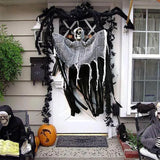 elvesmall 1Set Halloween Decorative Hanging Ghost Skull Skeleton Gauze Haunted Home Party Horror Props Hanger House Yard Party Hanging