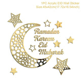 elvesmall Eid Mubarak Decor Wall Sticker Ramadan Decor for Home Ramadan Kareem Gift Eid AL Adha Islamic Muslim Party Decor Wall Decal