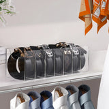 elvesmall 7 Compartment Transparent Acrylic Storage Box Watch and Tie Storage Box Jewelry Organizer Home Decoration