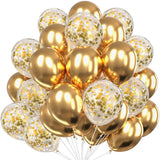 elvesmall 10inch Gold Confetti Metallic Balloons Macaroon Latex Ballon Baby Shower Globos Adult Anniversary Wedding Birthday Party Decor