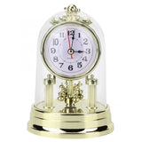 elvesmall Mute Desktop Office Clock Desk Clock European Retro Style Living Room Clock Antique Home Decoration
