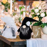 elvesmall  Wedding Couple Supplies Cake Toppers Dolls Cartoon Dolls Wedding Car Front Doll Ornaments Home Desktop Decoration