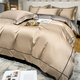 elvesmall  Embroidery Bedding Sets Egyptian Cotton Bed Sheet Set Luxury Duvet Cover Bedsheet Bed Linen Pillowcase 5 Stars Hotel Bedclothes