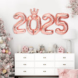 elvesmall 2025 Number Foil Balloons for Happy New Year Eve Party Decoration Photo Booth Props Supplies Christmas Home Decor Navidad