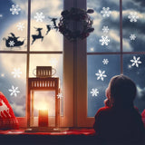 elvesmall white Snowflake Electrostatic Wall Sticker Kid Room Christmas Decoration Window Sticker Decals Decals New Year Natal Home Decor