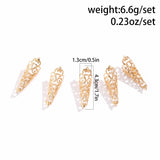 elvesmall 4Pcs Unique Gypsy Dubai Finger Adjustable Open Finger Rings for Women Trendy Vintage Punk Nail Ring Belly Dancer Cosplay Jewelry