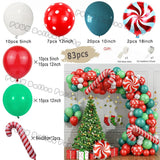 elvesmall Christmas Balloons Garland Green Red Box Candy Balloons Arch Santa Reindeer Star Foil Ballon New Year Christmas Party Decor 2025