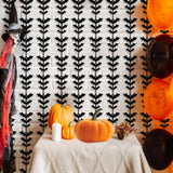 elvesmall 2/1Pcs Halloween Bats Wall Decor Curtains Black Spooky Bats Fringe Streamer Foil Curtain for Hallowen Backdrop Party Decoration