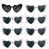 elvesmall Heart Shaped Sunglasses for Women Retro Cat Eye Sunglasses Wedding Engagement Decoration Shopping Traveling Party Accessories