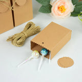 elvesmall 30/10pieces Of Kraft Paper With Hemp Rope Gift Packaging Bag Jewelry Cookie Wedding Birthday Favor Candy  Box Food Packaging Bag