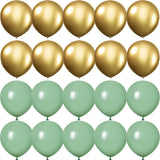 elvesmall green Birthday Party golden Balloons Baby Shower Metallic confetti Wedding Anniversaire Mariage Globos Decorations