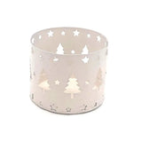 elvesmall 1pcs Perforated Iron Candlestick Vintage Christmas Candle Holder Iron Hollow Snowflake Tree Deer Home Party Candle Stand Table