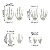 elvesmall 2/12pcs Realistic Human Hand Bone Halloween Haunted House Plastic Skull Skeleton Bone Adult Scary Props Halloween Decoration