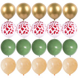 elvesmall 40pcs Green Balloons Set Chrome Metallic Confetti Ballon Jungle Safari Animal Birthday Party Decoration Wedding Balloon Garland