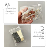 elvesmall 10/20 PCS Zipper Bag Jewelry Plastic PVC Transparent Bracelet Necklace Earrings Storage Gift Bag For Small Business Packaging