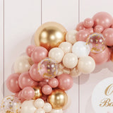 elvesmall Tender Orange Vintage Metal Gold Balloon Garland Arch Kit Engagement Wedding Decoration Baptism Baby Shower Birthday Party