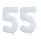 elvesmall 2pcs 30/40inch Giant White Number Balloon 16 18 25 30 40 50 Foil Balloons Birthday Wedding Baby Shower Decoration Figures Globos