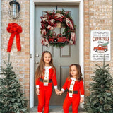 elvesmall  40cm Red Truck Christmas Wreath Fall Wreath for Front Door Decorations for Farmhouse Autumns Harvest Halloween Thanksgiving