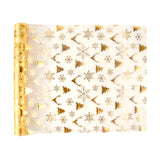 elvesmall Christmas Table Runner Sparkle Metallic Gold Thin Snowflake tree Pattern Table Runners new year Placemats  Xmas Navidad Gift