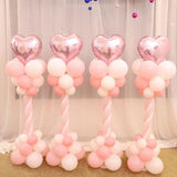 elvesmall 1/2set Adjustable Balloon Column Stand Kit Metal Ballon Holder Base Wedding Decoration Birthday Party Baby Shower Christmas