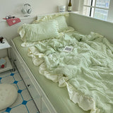 elvesmall Korean Lace Air-conditioned Quilt Can Be Machine-washed,100% Washable Summer Cooling Quilt Cold Silk Air Condition Quilt/Blanket