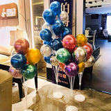 elvesmall 1/2set 13/19Tubes Balloon Stand Holder Balloon Stick Happy Birthday Balloon Kids Baby Shower Adult Wedding Party Decoration