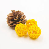 elvesmall 10PCS 3/4/5CM Round Shape Mutil Colors Rattan Ball Sepak Takraw For Christmas Birthday Party & Home Wedding Party Decoration
