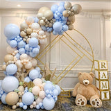 elvesmall Double Apricot Nude Balloon Garland Arch Kit Macaron Blue Kids Birthday Party Decor Latex Baby Shower Wedding Ballons Decoration