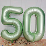 elvesmall 40inch Olive Green 0-9 Number Digital Helium Balloons Kids Adult 18 30 60th Birthday Party Decor Wedding Hawaiian Party Supplies