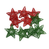 elvesmall 10pcs 5cm/6cm Natural Rattan Stars Wicker Rattan Stars for Home Decor DIY Craft Vase Bowl Filler Table Decoration
