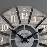 elvesmall Gray Numeral Windmill Wall Clock 24 X 2 X 24 in Analog Decoration for Bedroom Farmhouse Large Living Room Wall Clock Decor Home