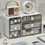 elvesmall Desktop Organizer Drawer Box Desk Pen Holder Hair Accessories Storage Shelf Cosmetic Stationery Storage Box Home School Office