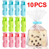 elvesmall  1/8PCS Sealing Clip Bag Sealer Elastic Button Type Bread Bag Sealing Clip Snack Food Storage Kitchen Accessories Food Clips