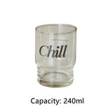 elvesmall  -  Korean Transparent Glass with Letter Retro Coffee Cup Couple Dessert Milk Tea Cup Water Glass Cute Coffee Mugs