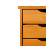elvesmall Original Roll Cart, Solid Wood, 6 Drawer Roll Cart, Med Pine Storage Drawers Boxes Filing Cabinets