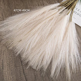 elvesmall 55CM 5/1PCS Fluffy Pampas Grass Boho Decor Flower Fake Plant Reed Simulated Wedding Party Christmas Home Decor Artificial Flower