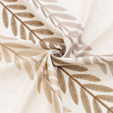 elvesmall Embroidered Leaf Tablecloth Thick Cotton Linen Dust-Proof Table Cover for Kitchen Table Decoration Perfect Decor Dining Table